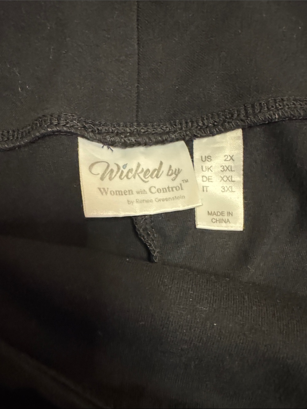 Women with Control Black Stretch Capri Leggings 18" - Picture 2 of 4